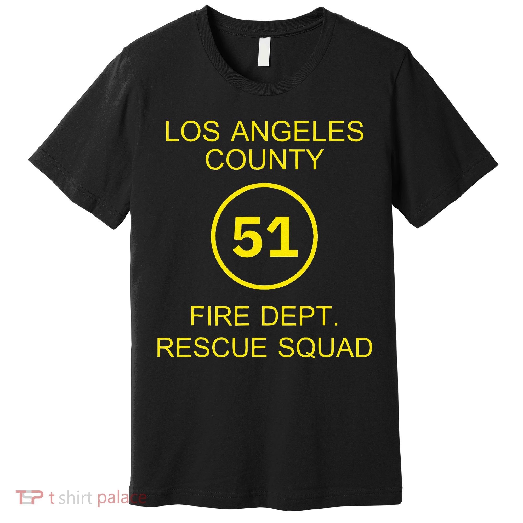 Fire Department Rescue Squad Team L.A. County 51 Premium T-Shirt