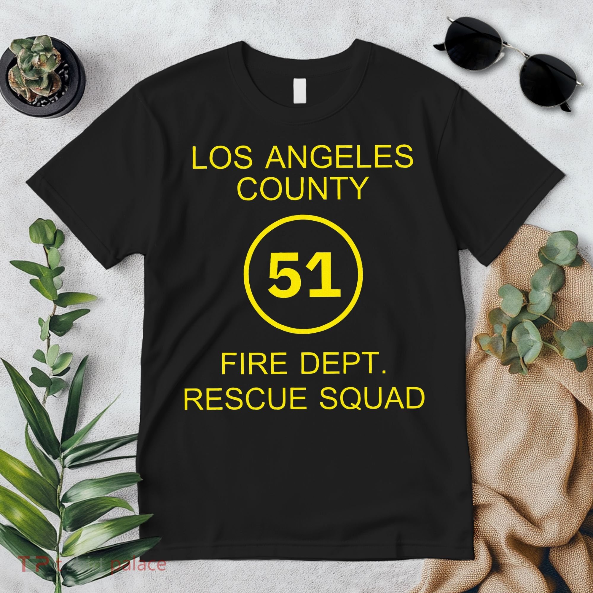 Fire Department Rescue Squad Team L.A. County 51 Premium T-Shirt
