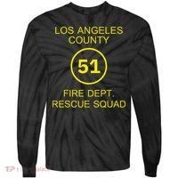 Fire Department Rescue Squad Team L.A. County 51 Tie-Dye Long Sleeve Shirt thumb 0