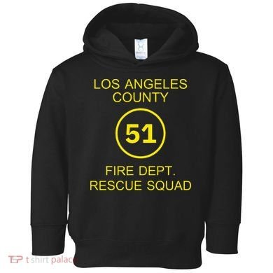 Fire Department Rescue Squad Team L.A. County 51 Toddler Hoodie