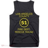 Fire Department Rescue Squad Team L.A. County 51 Tank Top thumb 0