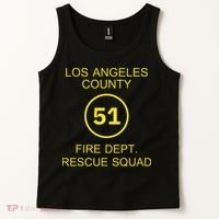 Fire Department Rescue Squad Team L.A. County 51 Tank Top thumb 2