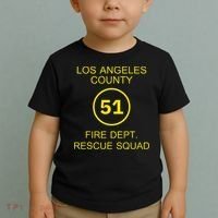 Fire Department Rescue Squad Team L.A. County 51 Toddler T-Shirt thumb 2