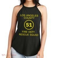 Fire Department Rescue Squad Team L.A. County 51 Women's Perfect Tri Rocker Tank thumb 2