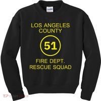 Fire Department Rescue Squad Team L.A. County 51 Kids Sweatshirt thumb 0