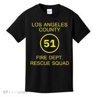Fire Department Rescue Squad Team L.A. County 51 Kids T-Shirt thumb 0