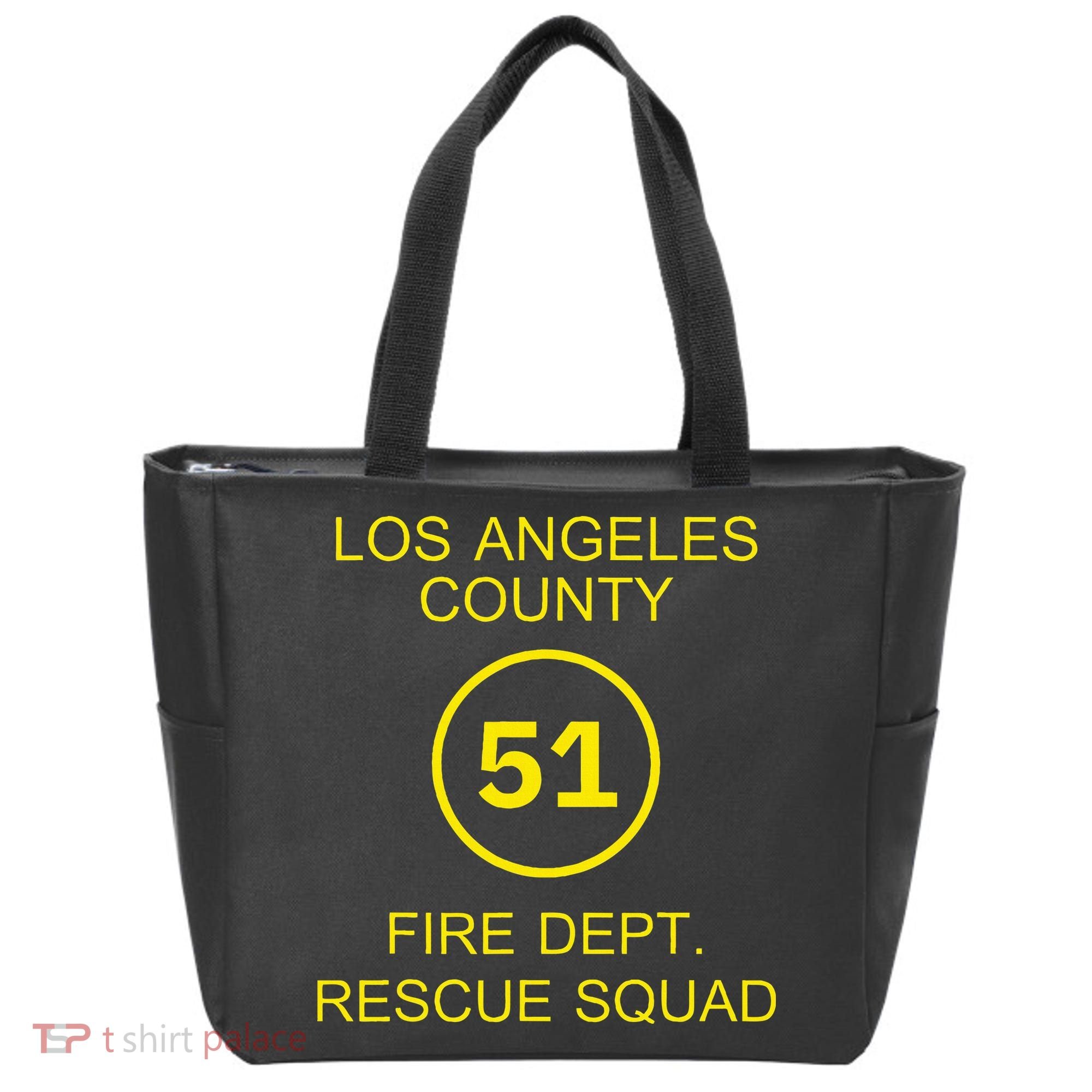 Fire Department Rescue Squad Team L.A. County 51 Tote Bag
