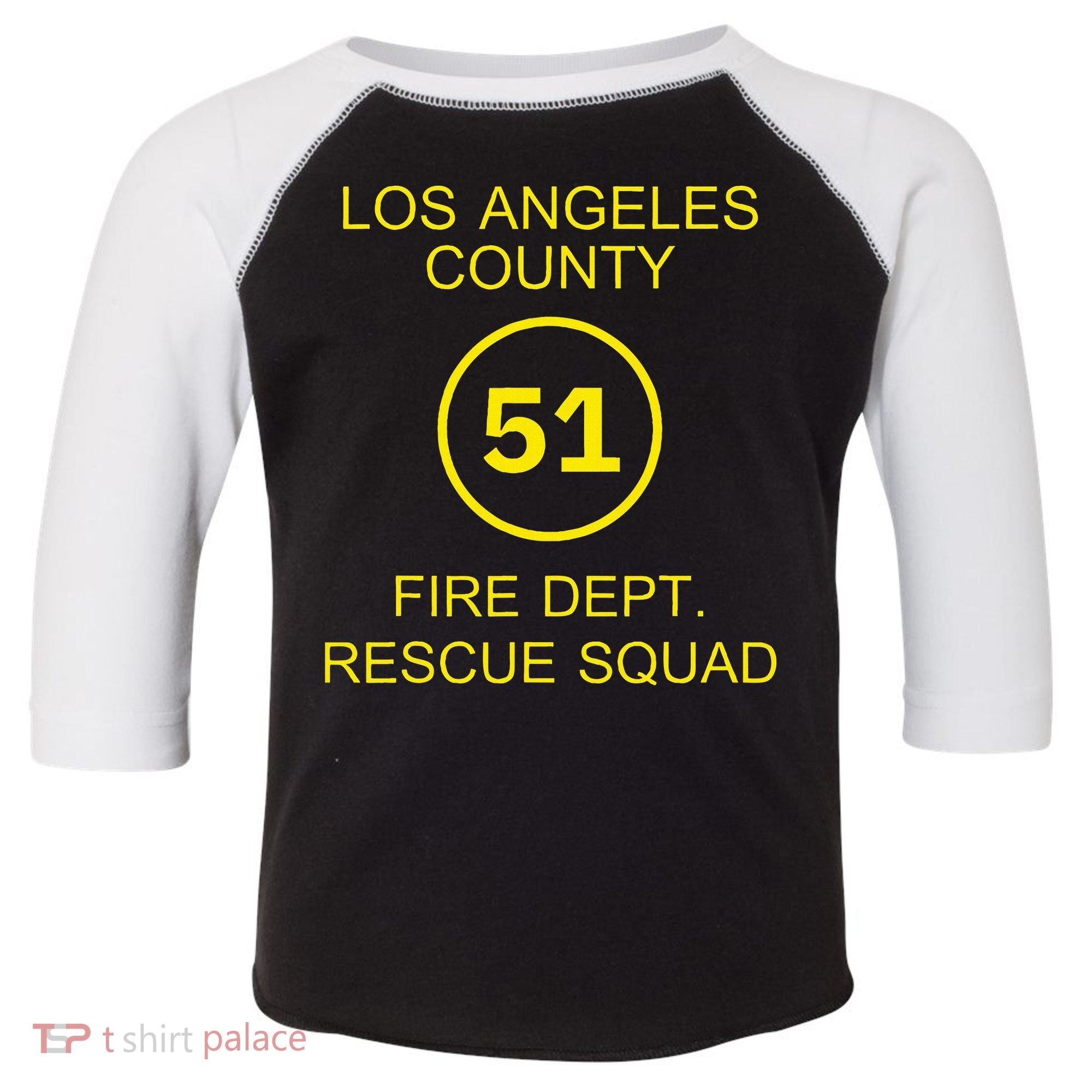 Fire Department Rescue Squad Team L.A. County 51 Toddler Fine Jersey T-Shirt