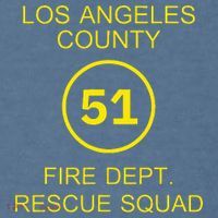 Fire Department Rescue Squad Team L.A. County 51 Comfort Colors Garment-Dyed Hooded Sweatshirt thumb 2