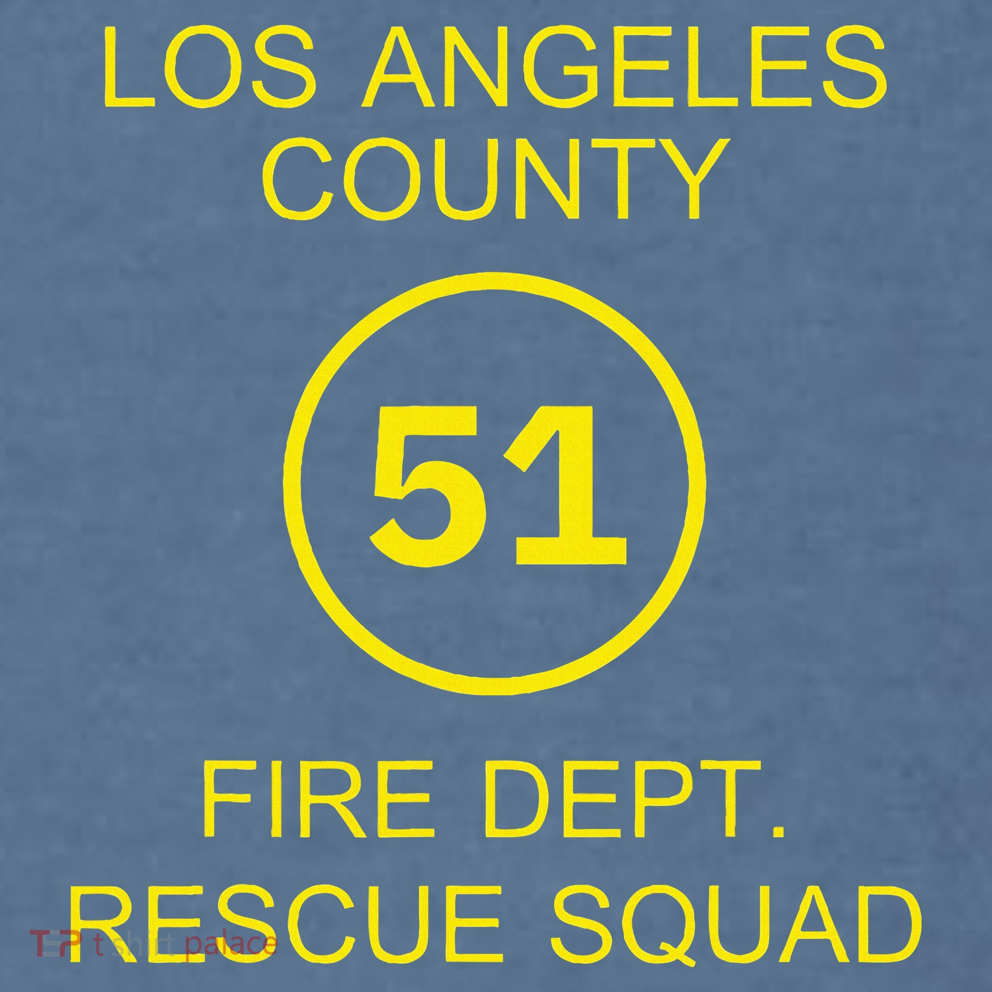 Fire Department Rescue Squad Team L.A. County 51 Comfort Colors Garment-Dyed Hooded Sweatshirt