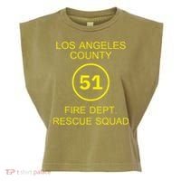 Fire Department Rescue Squad Team L.A. County 51 Garment-Dyed Women's Muscle Tee thumb 0
