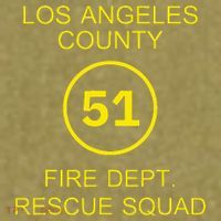 Fire Department Rescue Squad Team L.A. County 51 Garment-Dyed Women's Muscle Tee thumb 6