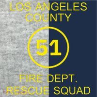 Fire Department Rescue Squad Team L.A. County 51 Kids Colorblock Raglan Jersey thumb 2