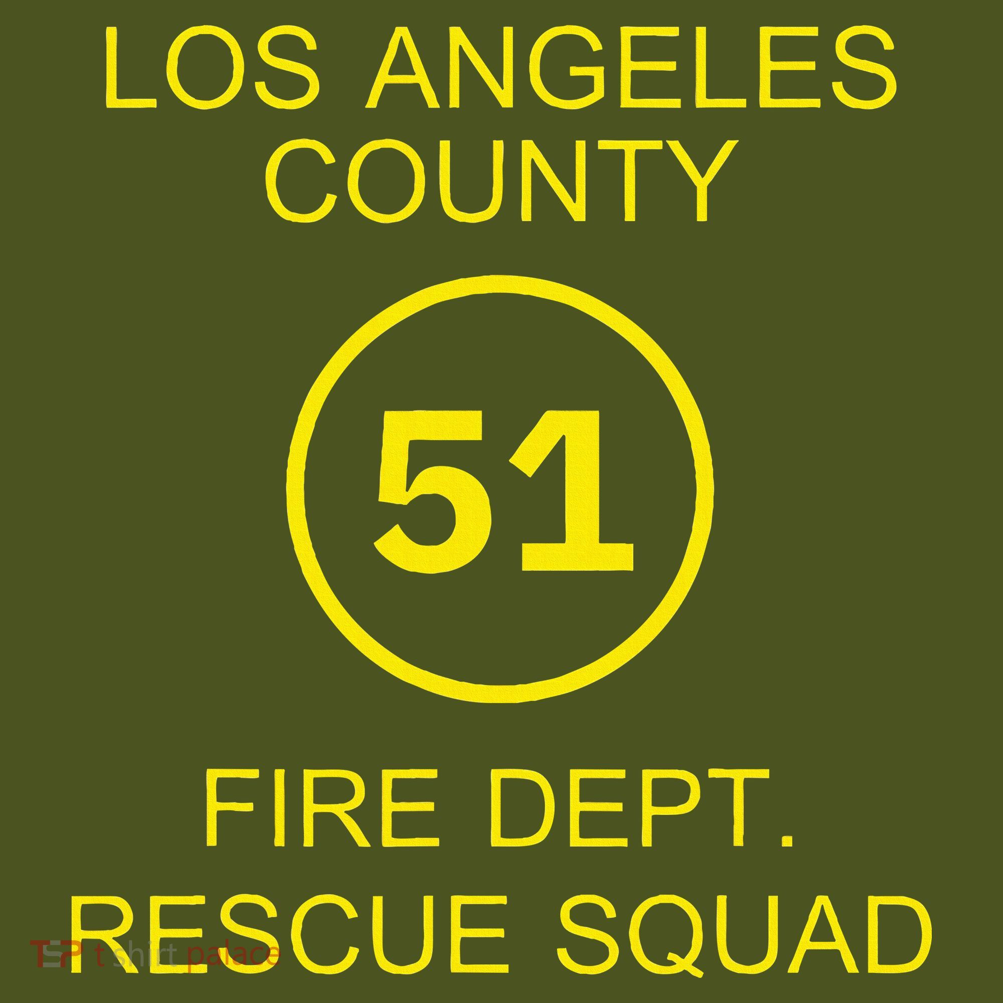 Fire Department Rescue Squad Team L.A. County 51 The Baniff Cuffed Pom Beanie