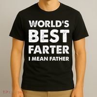 FatherS Day Retro Dad WorldS Best Farter I Mean Father T-Shirt thumb 3
