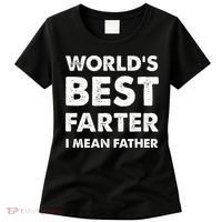 FatherS Day Retro Dad WorldS Best Farter I Mean Father Women's T-Shirt thumb 0