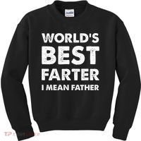 FatherS Day Retro Dad WorldS Best Farter I Mean Father Kids Sweatshirt thumb 0