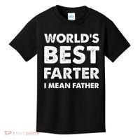 FatherS Day Retro Dad WorldS Best Farter I Mean Father Kids T-Shirt thumb 0