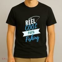 Father's Day Reel Cool Papa Fishing Gift Fishing Dad T-Shirt thumb 3