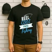 Father's Day Reel Cool Papa Fishing Gift Fishing Dad T-Shirt thumb 6