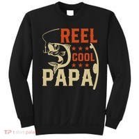 Father's Day Reel Cool Papa Fisherman Dad Funny Gift Fishing Dad Sweatshirt thumb 0