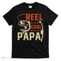 Father's Day Reel Cool Papa Fisherman Dad Funny Gift Fishing Dad T-Shirt thumb 0