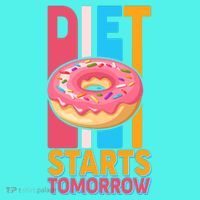 Funny Diet Starts Tomorrow Donut Love Mousepad thumb 1