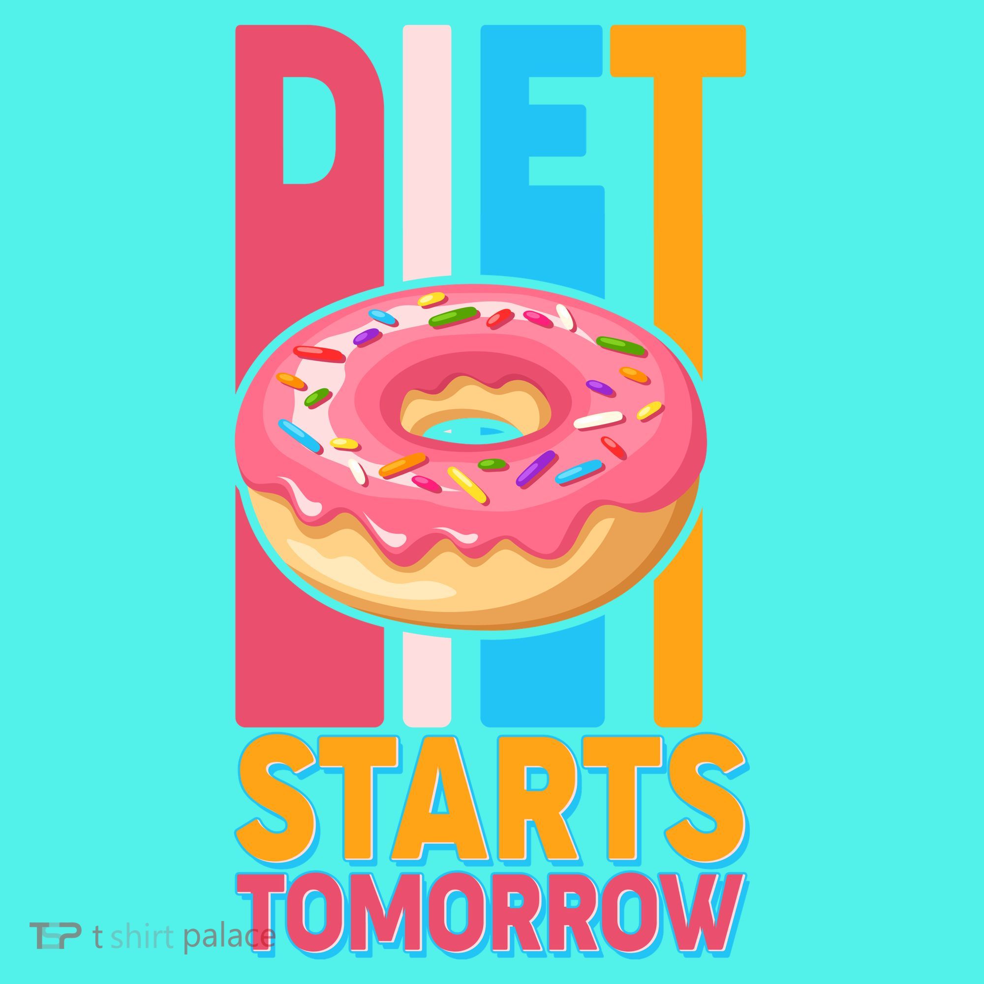 Funny Diet Starts Tomorrow Donut Love Mousepad