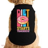 Funny Diet Starts Tomorrow Donut Love Doggie Tank thumb 0