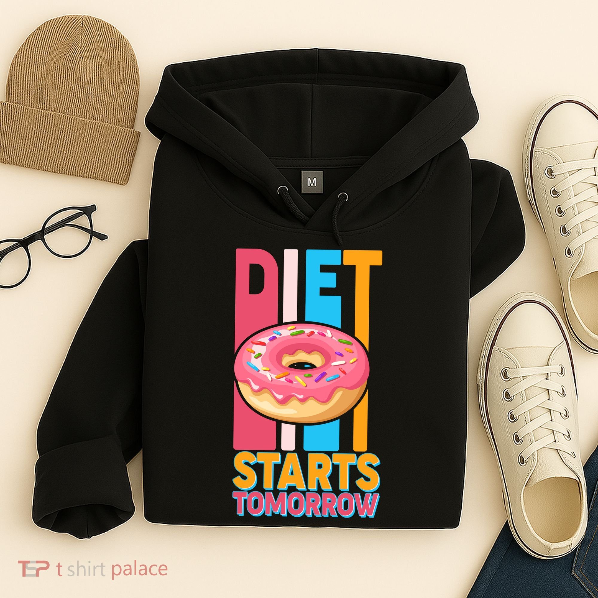Funny Diet Starts Tomorrow Donut Love Hoodie