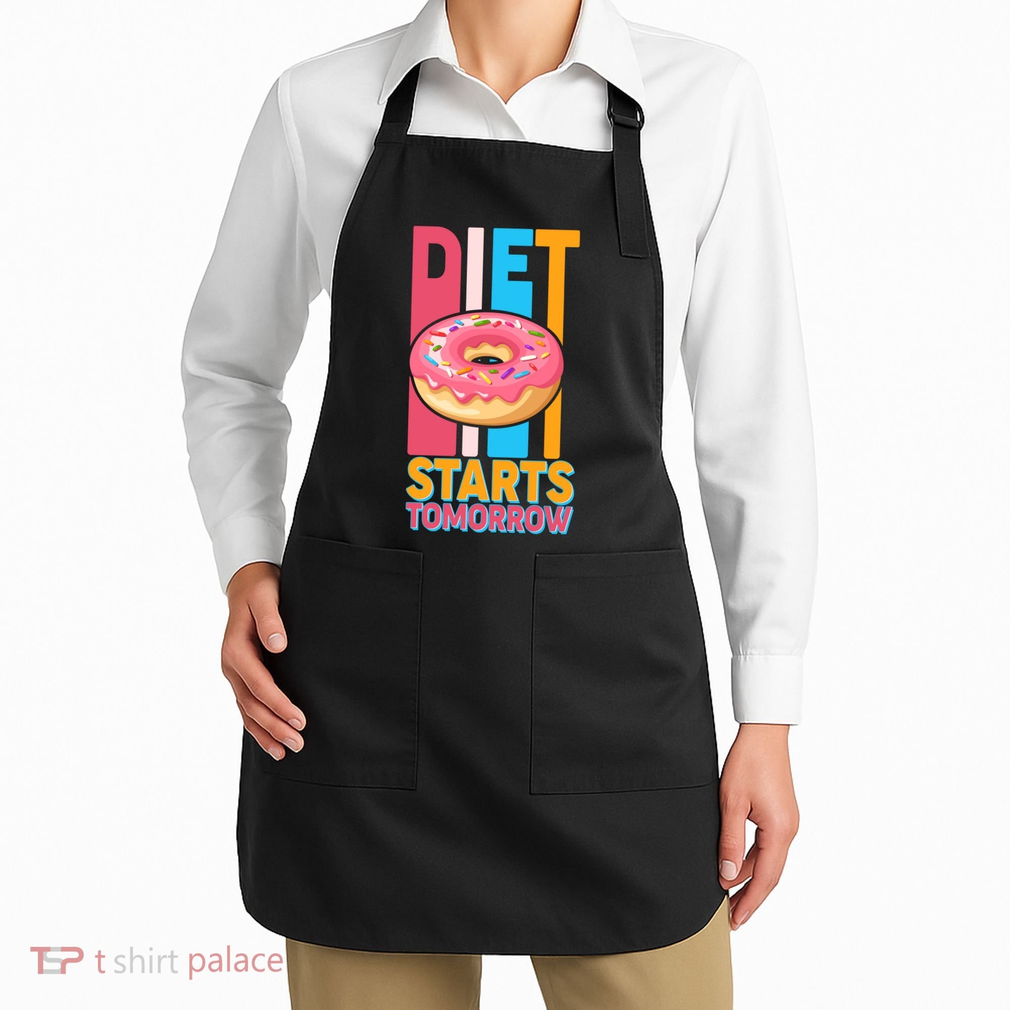 Funny Diet Starts Tomorrow Donut Love Apron