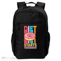 Funny Diet Starts Tomorrow Donut Love Backpack thumb 0