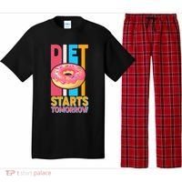 Funny Diet Starts Tomorrow Donut Love Pajama Set thumb 0