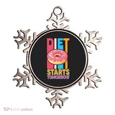 Funny Diet Starts Tomorrow Donut Love Ornament