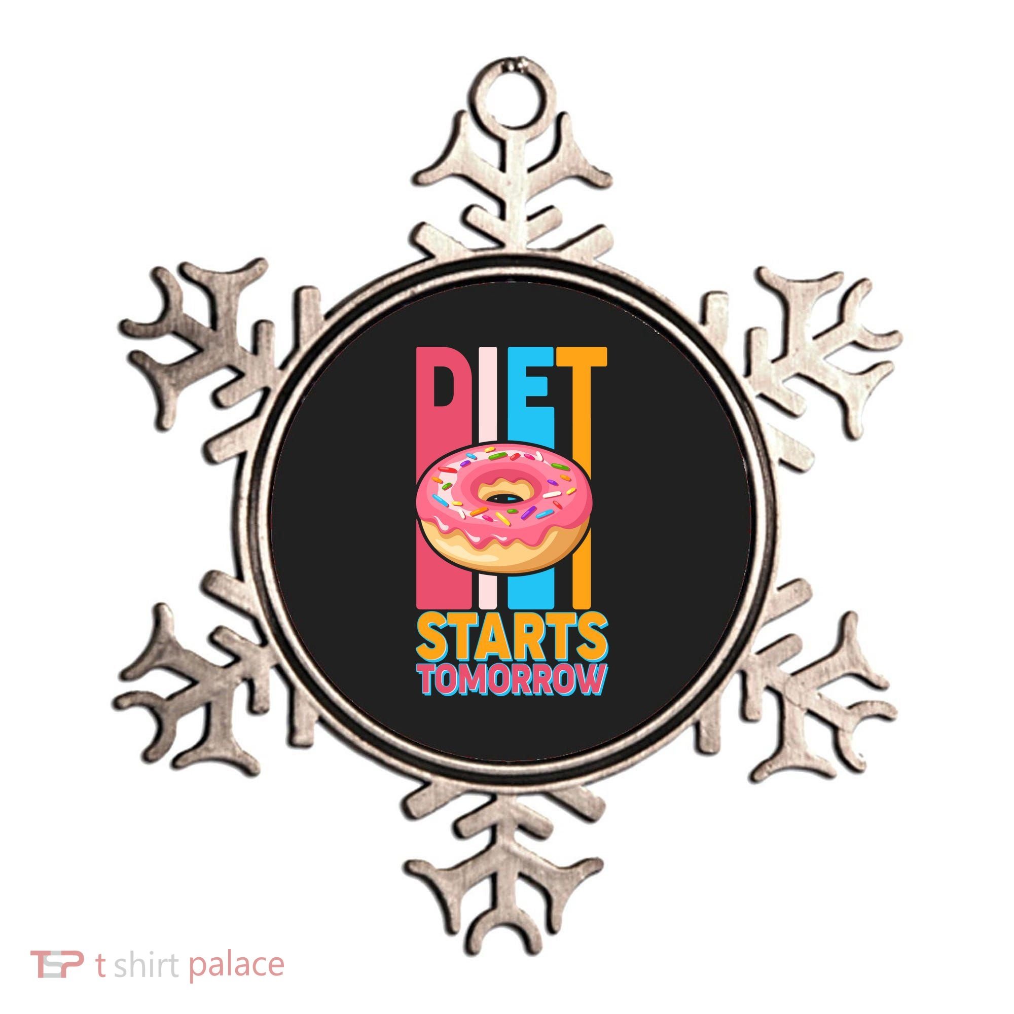 Funny Diet Starts Tomorrow Donut Love Ornament
