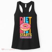 Funny Diet Starts Tomorrow Donut Love Women's Tank Top thumb 0