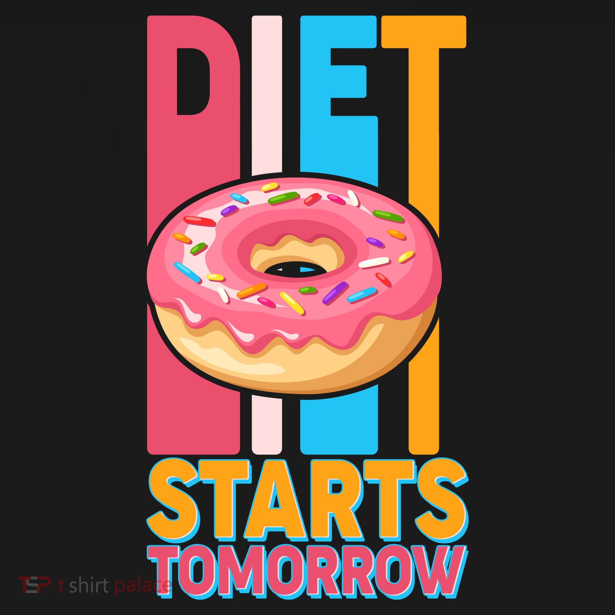 Funny Diet Starts Tomorrow Donut Love Women's Tank Top