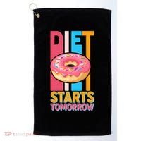 Funny Diet Starts Tomorrow Donut Love Golf Towel thumb 0
