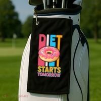 Funny Diet Starts Tomorrow Donut Love Golf Towel thumb 2
