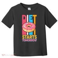 Funny Diet Starts Tomorrow Donut Love Toddler T-Shirt thumb 0