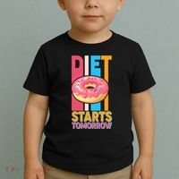 Funny Diet Starts Tomorrow Donut Love Toddler T-Shirt thumb 2