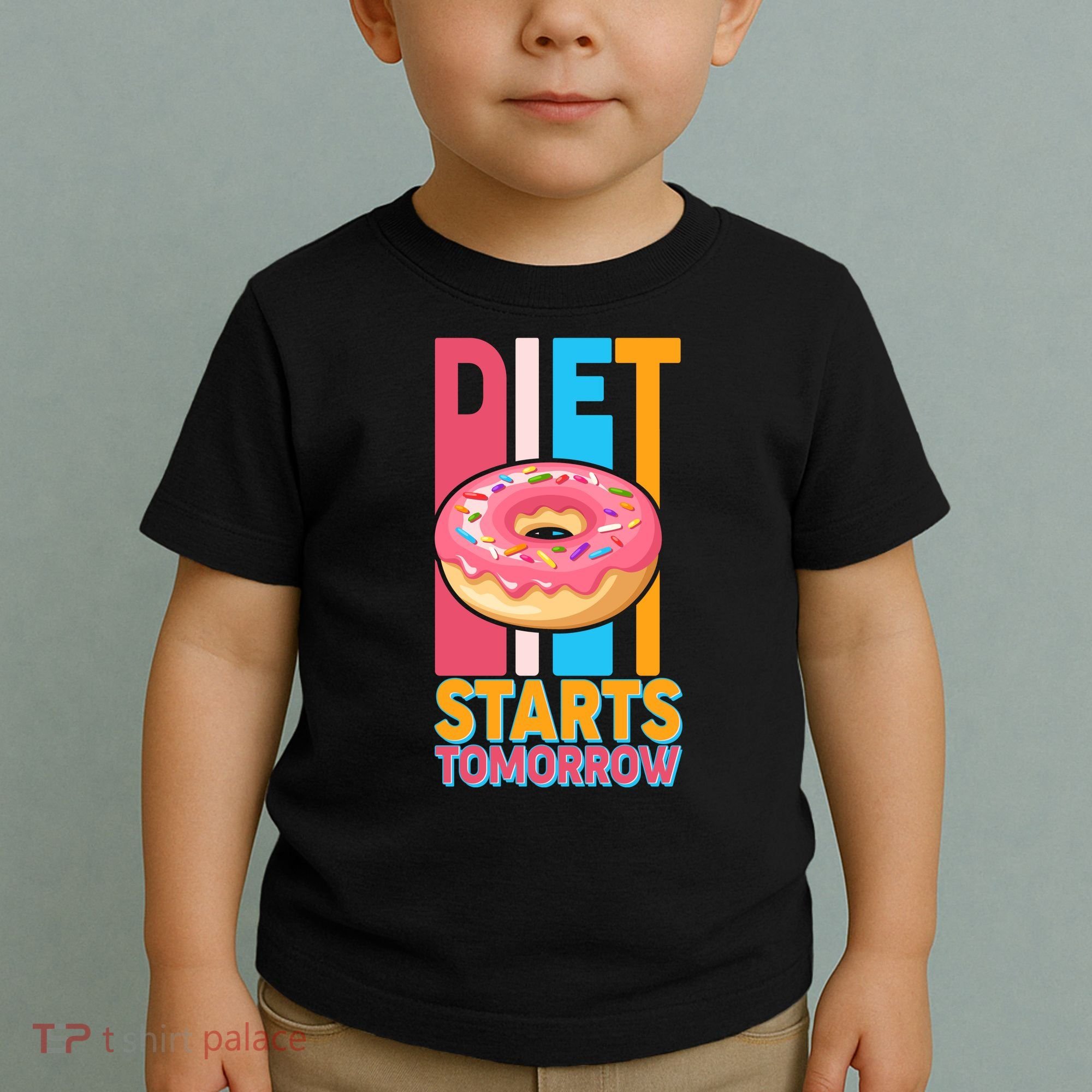 Funny Diet Starts Tomorrow Donut Love Toddler T-Shirt
