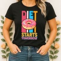Funny Diet Starts Tomorrow Donut Love Women's T-Shirt thumb 2