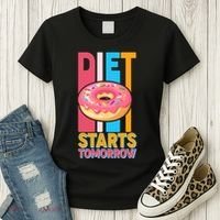 Funny Diet Starts Tomorrow Donut Love Women's T-Shirt thumb 3