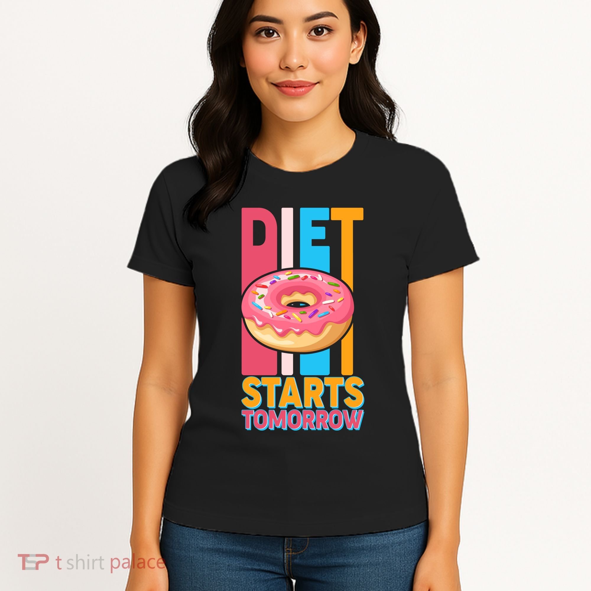 Funny Diet Starts Tomorrow Donut Love Women's T-Shirt