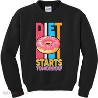 Funny Diet Starts Tomorrow Donut Love Kids Sweatshirt thumb 0