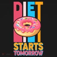 Funny Diet Starts Tomorrow Donut Love Kids Sweatshirt thumb 2