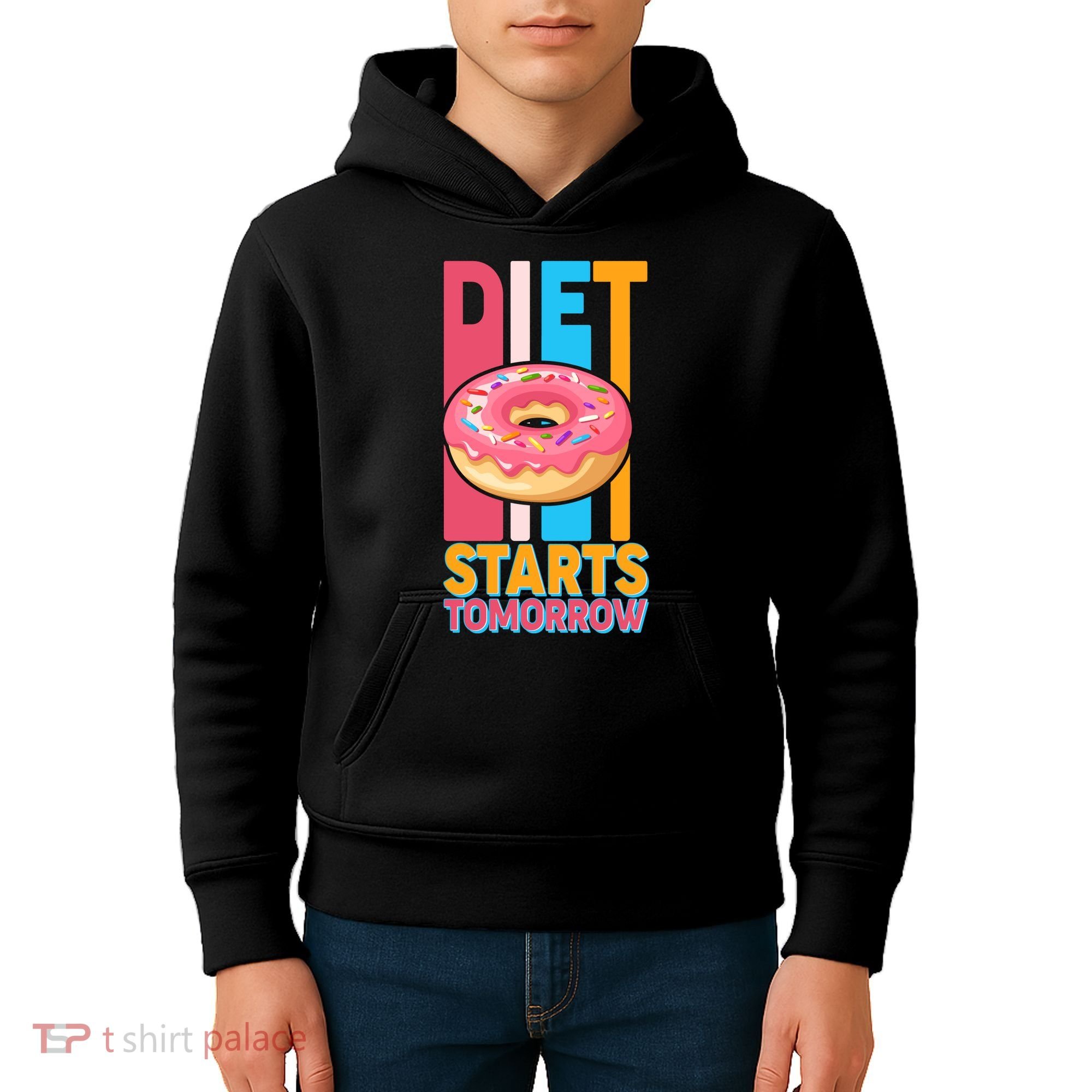 Funny Diet Starts Tomorrow Donut Love Kids Hoodie