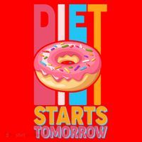Funny Diet Starts Tomorrow Donut Love Santa Hat thumb 1