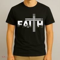 Faith Drum Stick Cross Christian God Jesus Fun Drummer T-Shirt thumb 3